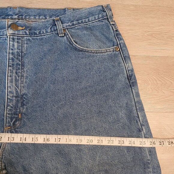 Vtg Carhartt Relaxed Fit Jeans Plaid Fully Lined Tag 42x32 Measures 40x32 - Picture 7 of 11